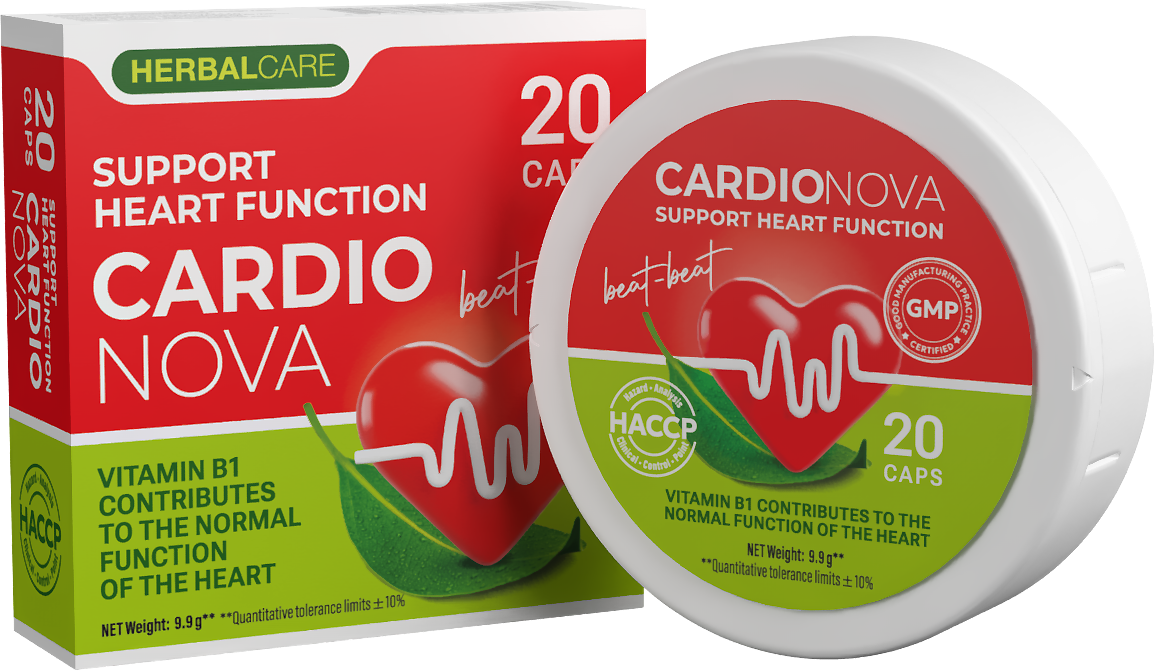 Cardio Nova, natürliches Ergänzungsmittel für ein gesundes Herz mit Weißdornextrakt und Magnesium